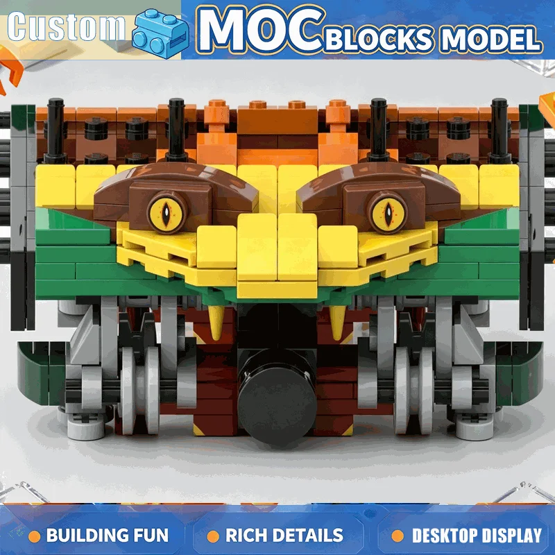1190PCS Theme Park Roller Coaster Train Building Blocks DIY Assembly Model Amusement Ride Creative Construction Collection Gift