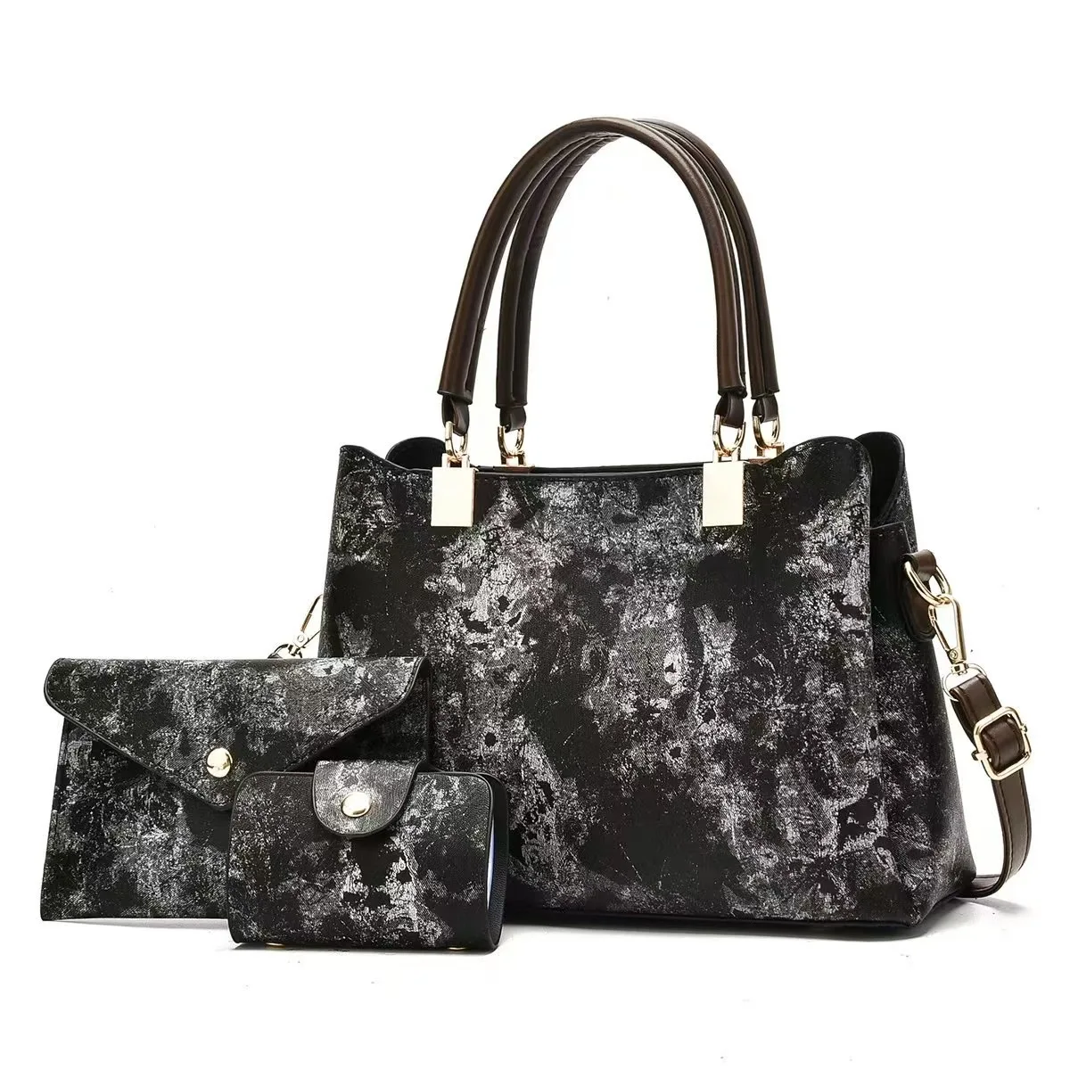 3 قطعة/المجموعة 2025 التعادل صبغ المرأة حقيبة تسوق سفر حقائب التنقل حقيبة يد سعة كبيرة خفيفة الوزن حقيبة التخزين