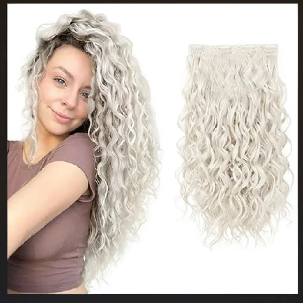 Curly Synthetic Hair Extensions Water Wave Clip In Hair Pieces Natural Looking Volume Enhancer Hair Supplies