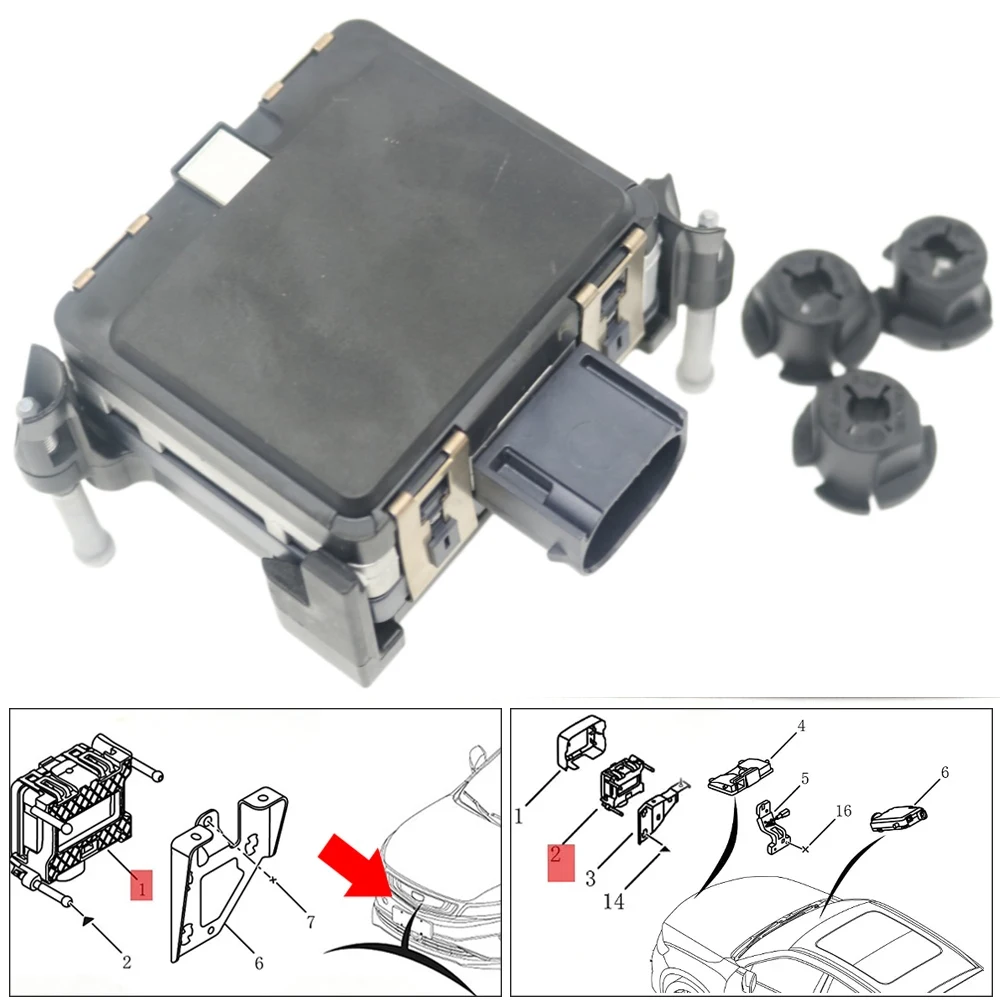 ACC Adaptive Cruise Control Module Distance Radar Sensor With Bracket Clips For Changan CS95 2019-2025 3604010-AP30-AA