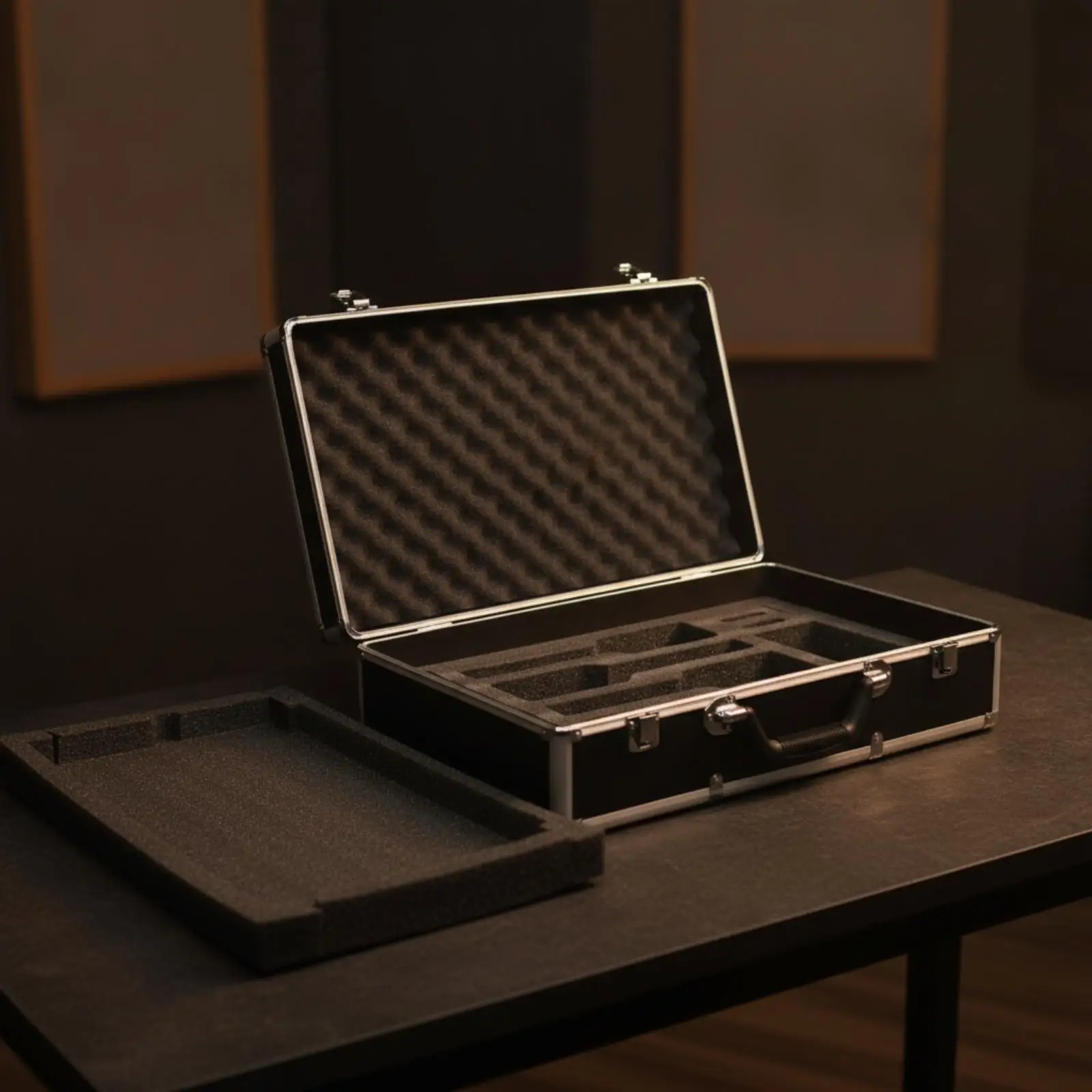 Portable Aluminum Hard Case for Power Tools and Musical Gear Waterproof Dustproof Shell with Customizable Foam