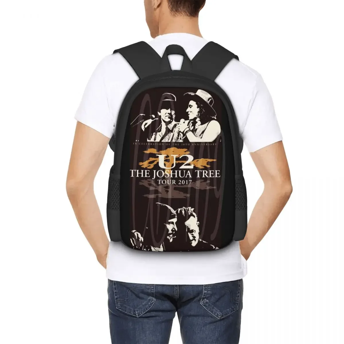 Rock U2 Band Travel Laptop Backpack, Business College School Computer Bag Gift for Men & Women