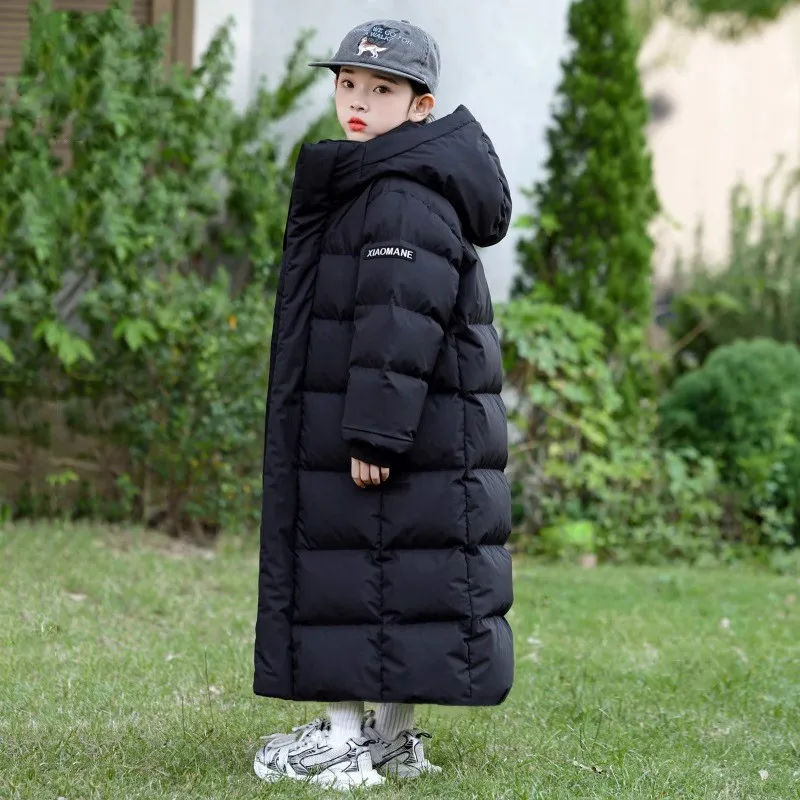 

New -30 Korean Girls Hooded Down Jacket Winter Thick Warm Outerwear Kids Parka Snowsuit Teenage 10 12 14 years