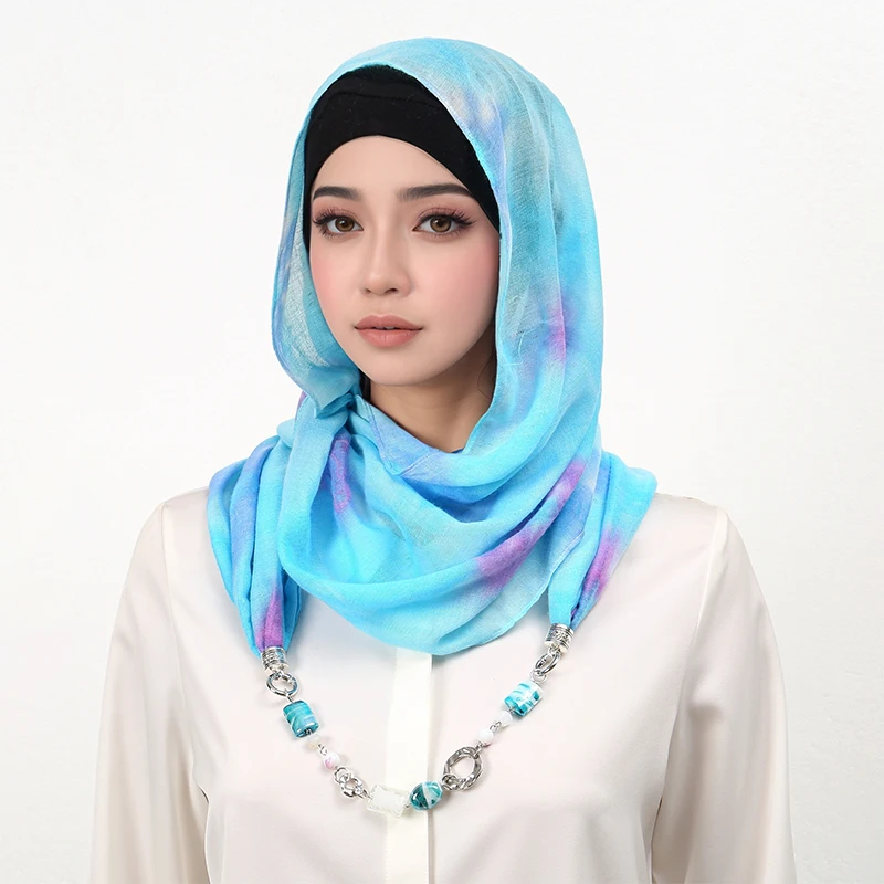 

Watercolour Floral Printed Modal Breathable Light Weight Soft Linen Rayon Viscose Woven Fashion Muslim Lady Shawl Hijab Scarf