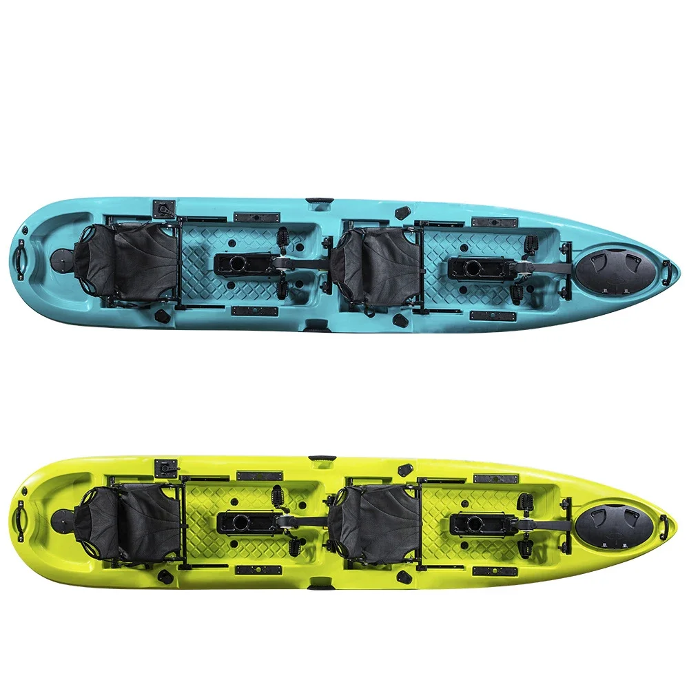 Hot Selling Rowing Boats Leisure Canoe For Fishing Pvc Kayak Pedal Drive Single Person Plastic Kayak For Lakes & Rivers