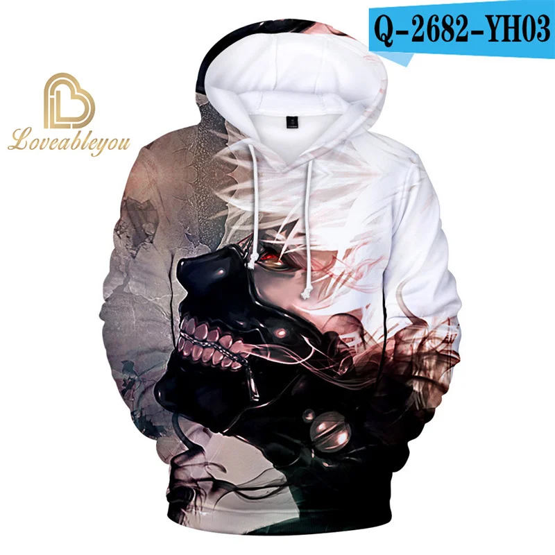 Tokyo Ghoul Hooded Hoodies Sweatshirt Kaneki Ken Cosplay Men/Women Long Sleeve 3D Print Hoodies Kids Sweatshirt Pullover