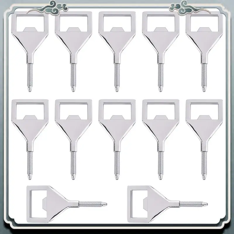 AC76-Metal Bottle Opener Blank Zinc Alloy Flat Bottle Opener Inserts Kit Threaded Beer Opener Hardware For Party
