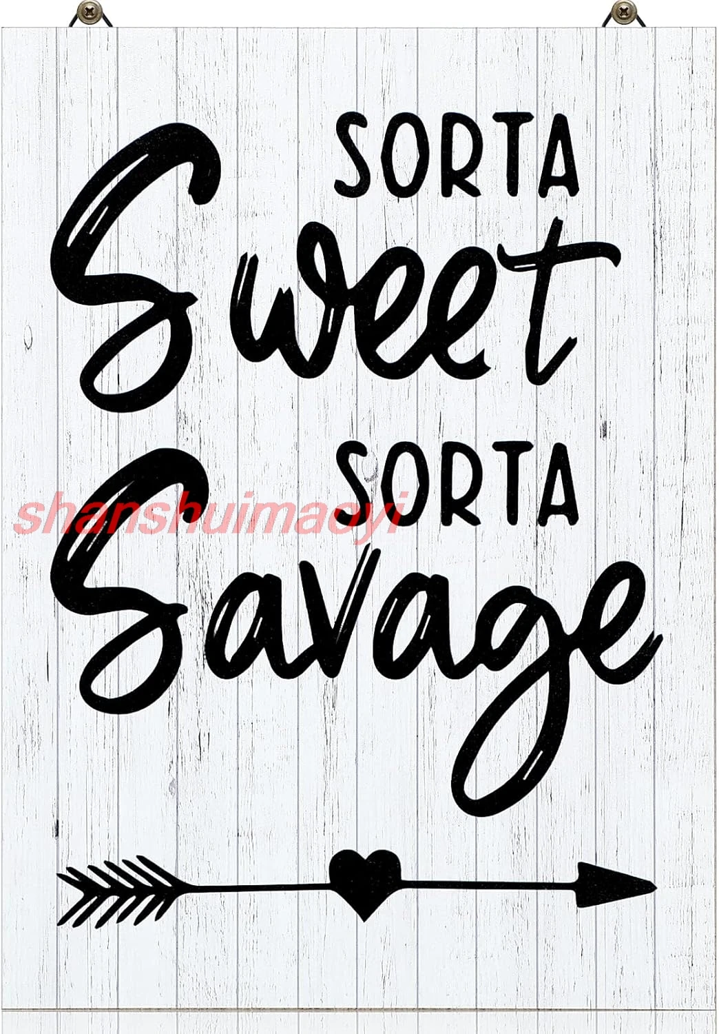 Yalikop Teenager Room Girl Decor Sweet Sorta Sign Wooden Bedroom Aesthetic Decorations Cute Wall Table Decor Stuff Black Wh sign
