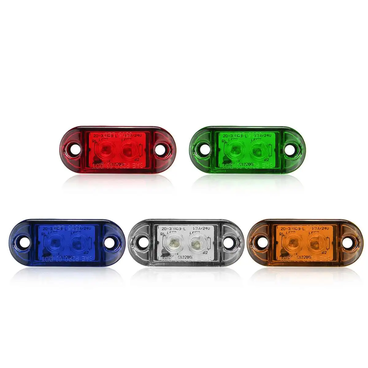 1/4/8x LED Truck Trailer Side Marker Clearance Light 12/24V Turn Signal Warning Indicator Lights Lamp for SUV Lorry RV Bus Boat