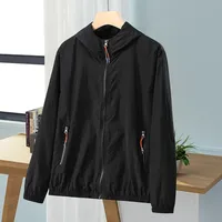 Windproof Quick Dry Capable Solid Loose Women Jackets Simplicity Handsome Zipper Pockets Spring Summer Men's Clothing 7XL