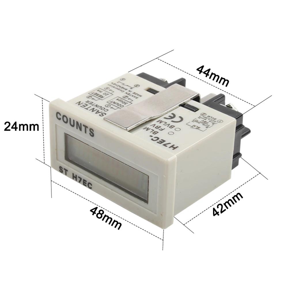 H7EC-6 H7EC-8 Digits Vending Digital Electronic Counter Count Meter AC 24-220V DC 3.6-30V FBV BLM BVLM