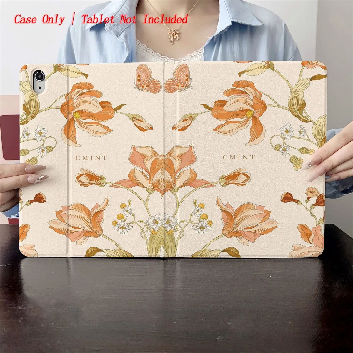 

New 2025 Butterfly and Flower pattern Print - suitable for multiple Apple tablet cases of iPad/iPad pro/iPad air/iPad mini