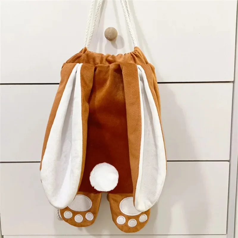 

Easter Fashion Women Canvas Crossbody Bags Female Cute Rabbit Shoulder Messenger Bag Drawstring Bucket Bag Handbags