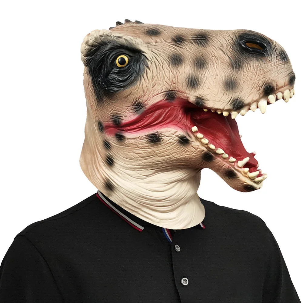 Dinosaurier-Maske aus Latex, Dino-Maske für Halloween, Cosplay, Tierkostüm, Party-Requisite – Detail 2