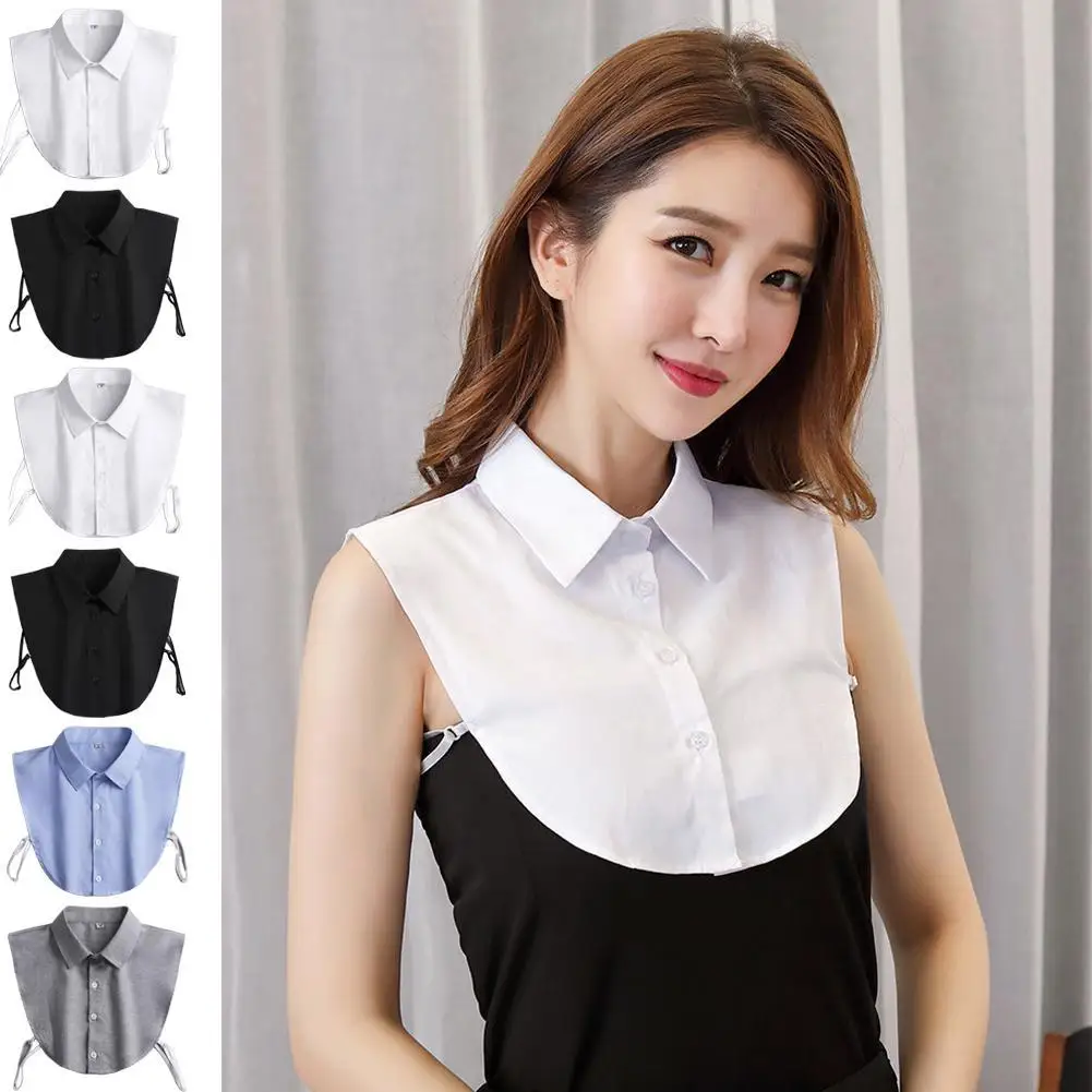 Classic Faux False Collar Half Shirts Detachable Dickey Collar Blouse Half Shirts Detachable Fakes Collar for Women