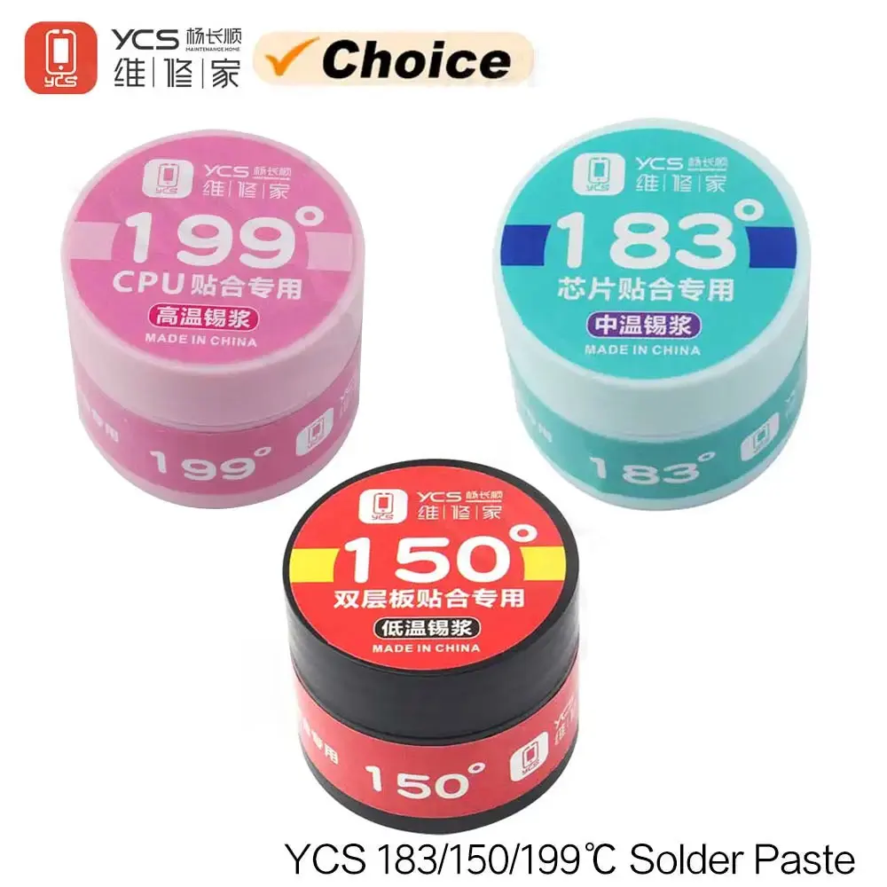 

YCS Solder Paste Flux Fast Fusion CPU Solder Paste Low Medium High Temperature Solder Paste for PCB BGA Phone Rework Repair Tool