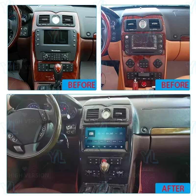 Wireless Carplay 10.1 Inch Android 14 Car Multimedia Player For Maserati Quattroporte 2004-2012 GPS Car Radio DSP Auto 4G Unit
