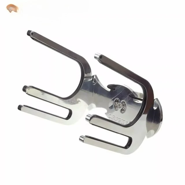 Boat Yacht Bat Knee Board and Wakeboard Paired Aluminum Bracket Polished OWT-WKII