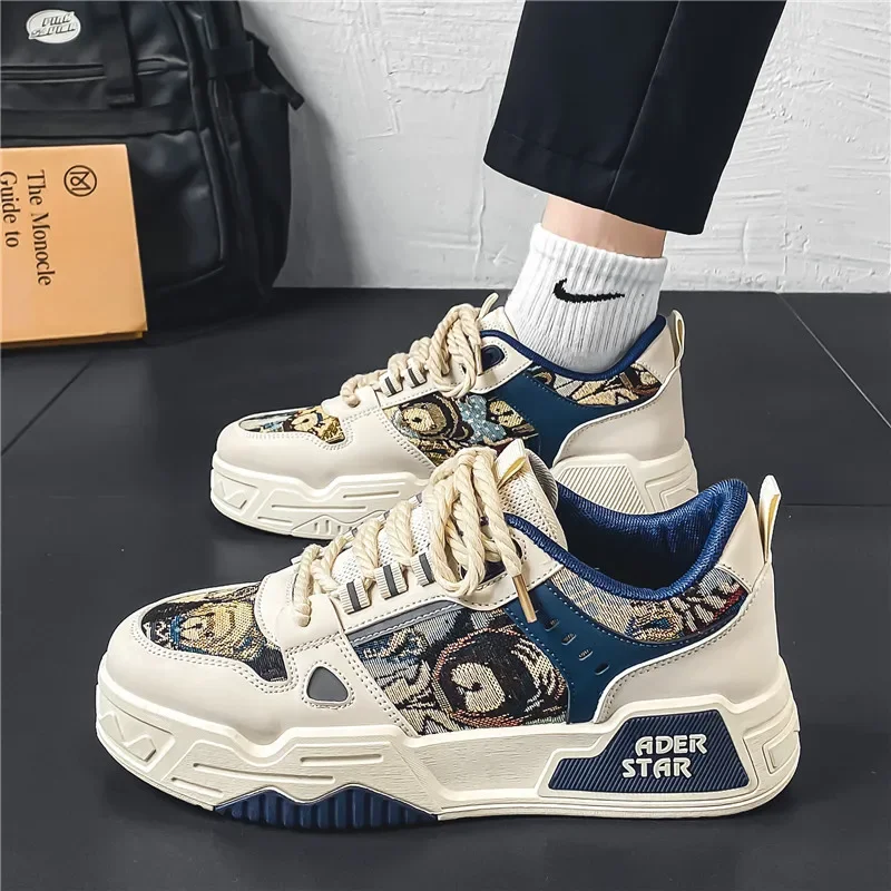 Men's Shoes Summer Breathable, Casual, Design Sense Niche Board Shoes Non-slip Sports Thick Soles Increase Canvas Shoes Men