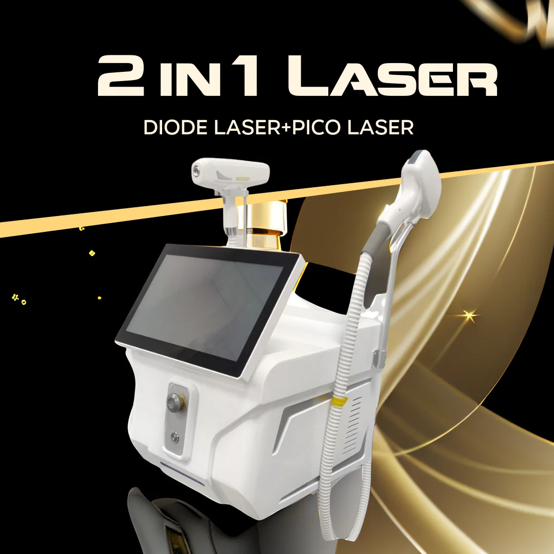 

4000W 2 in 1 Soprano Titanium Ice Platinum Diode 755 808 1064nm 4 Wavelength Laser Machine Painlessf 2025