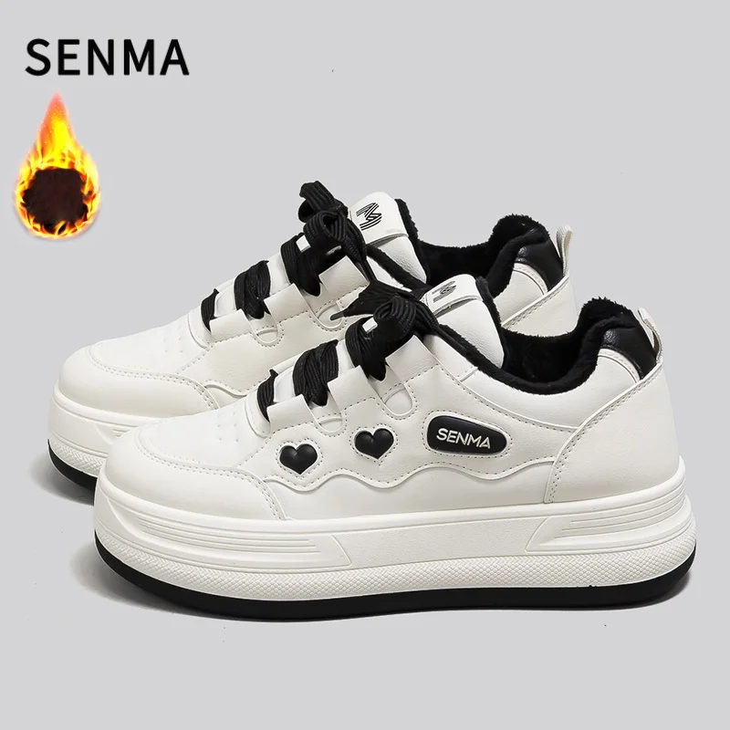 

SENMA Winter Women's Cotton Shoes Thick-Soled Casual Shoes Women Height-Increasing Cotton Shoe Winter Teenagers Warm Sports Shoe