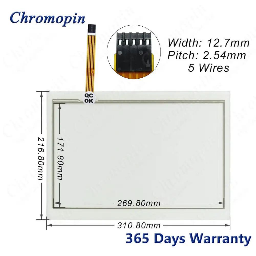 Touch Screen Panel Glass Digitizer for 6AV7230-0CA20-1CA0 Touchscreen 6AV7 230-0CA20-1CA0 with Protective Film Overlay
