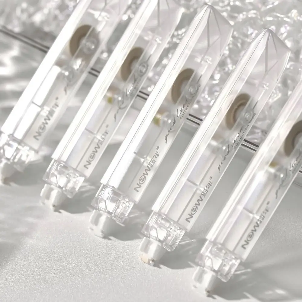 5pcs/Set Portable Transparent Correction Tape Smooth Silent Coating Tape Large Capacity Correction Band School Supplies