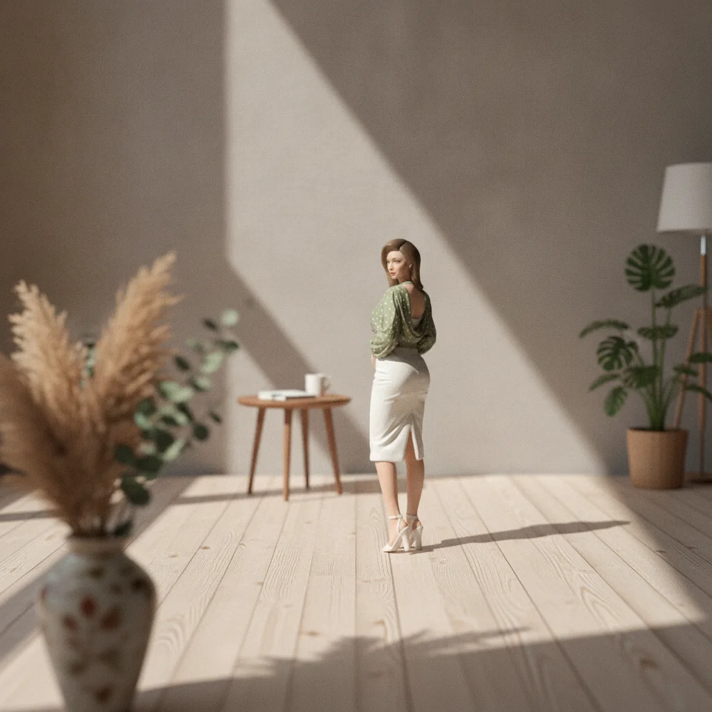 Fashion Model Figurine Hand-Painted Miniature Female Figurine Miniature Female Figure Realistic Lifelike for Collectors