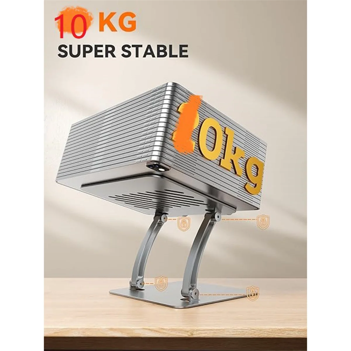 AT59 Foldable Tablet Holder Stand Dual Rod Adjustable Desktop Stand Universal Monitor Stand for Tablets Laptop