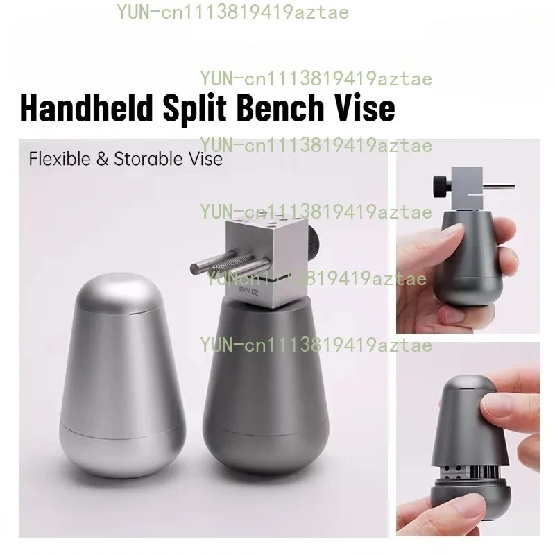 High‑Precision Handheld Split Bench Vise, Hobby DIY Tool for Small Parts Sanding, Painting and Metal Bending Work