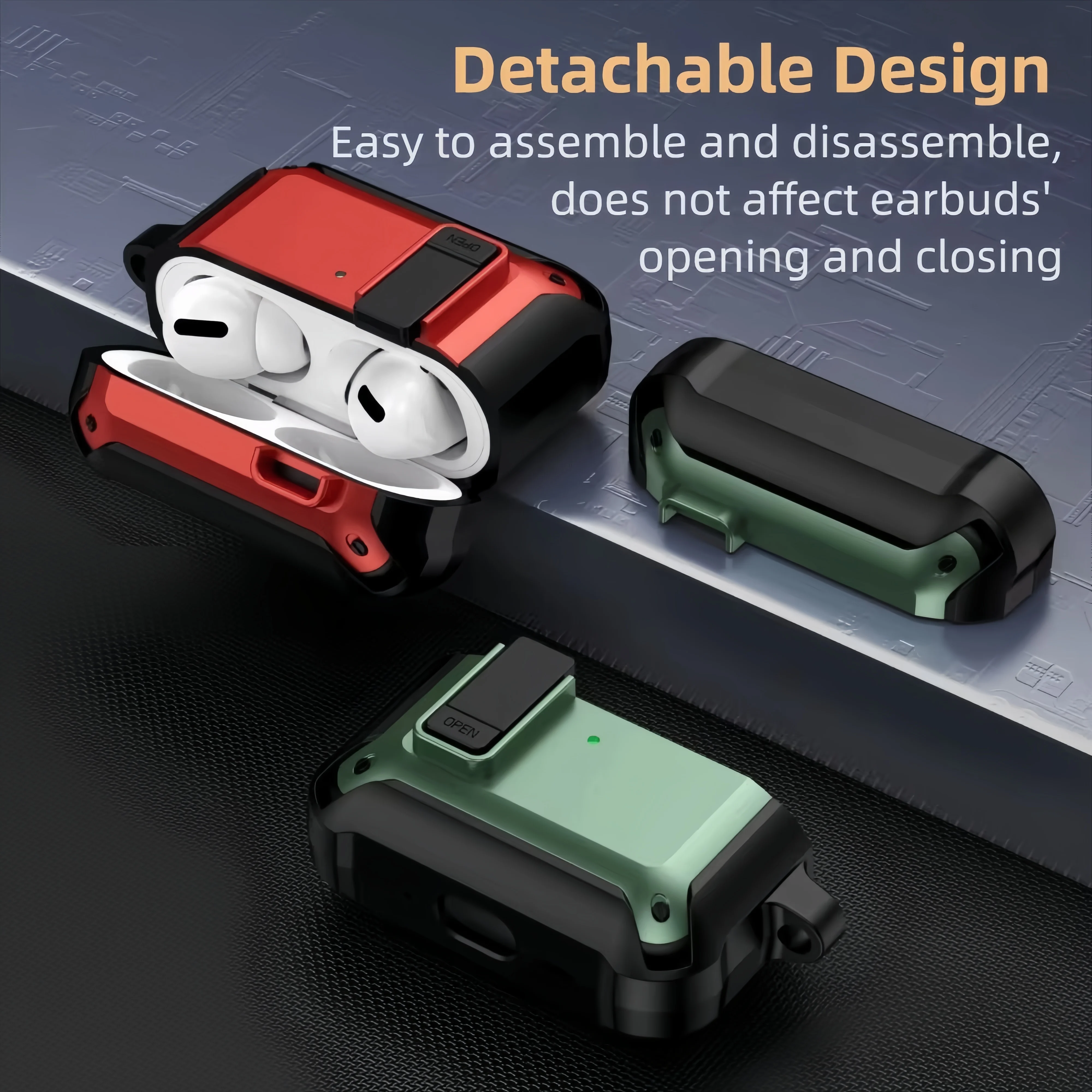 حافظة قفل أمان Airpods Pro 3 حافظة واقية مضادة للصدمات مع حبل طقم منظف لملحقات حافظة Airpods Pro3