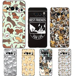 Dog French Bulldog Phone Case Cover for Google Pixel 8 7 6 7A 6A Pro 5G Shockproof Silicone Soft 8 Pro 5G Shell Capas Coque Bags
