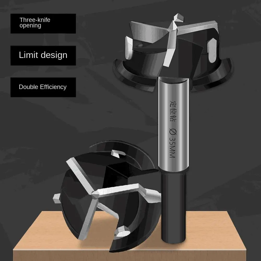35mm delik açacağı taşınabilir üç bıçaklı alaşım menteşe sondaj Jig matkap uçları ağaç İşleme aleti