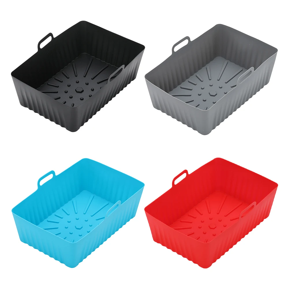 

Silicone Air Fryer Tray Liner Heat-insulation Reusable Nonstick Pans Fried Pizza Chicken Waterproof for Home Kitchen Cooking