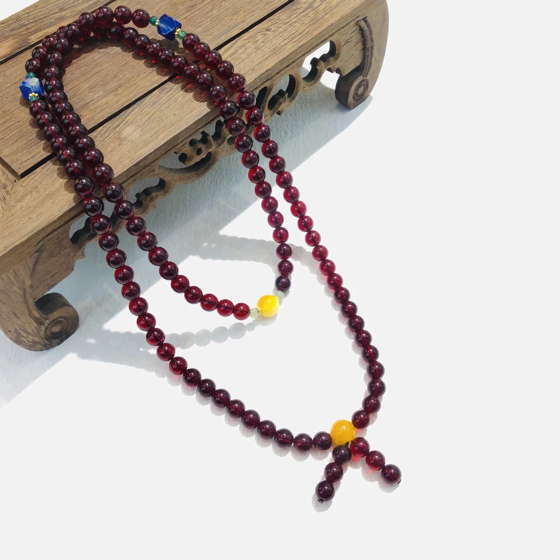 pulseira-de-rosario-islamico-pulseira-de-oracao-muculmana-108-contas-contas-de-ambar-de-sangue-borgonha-especial-do-oriente-medio