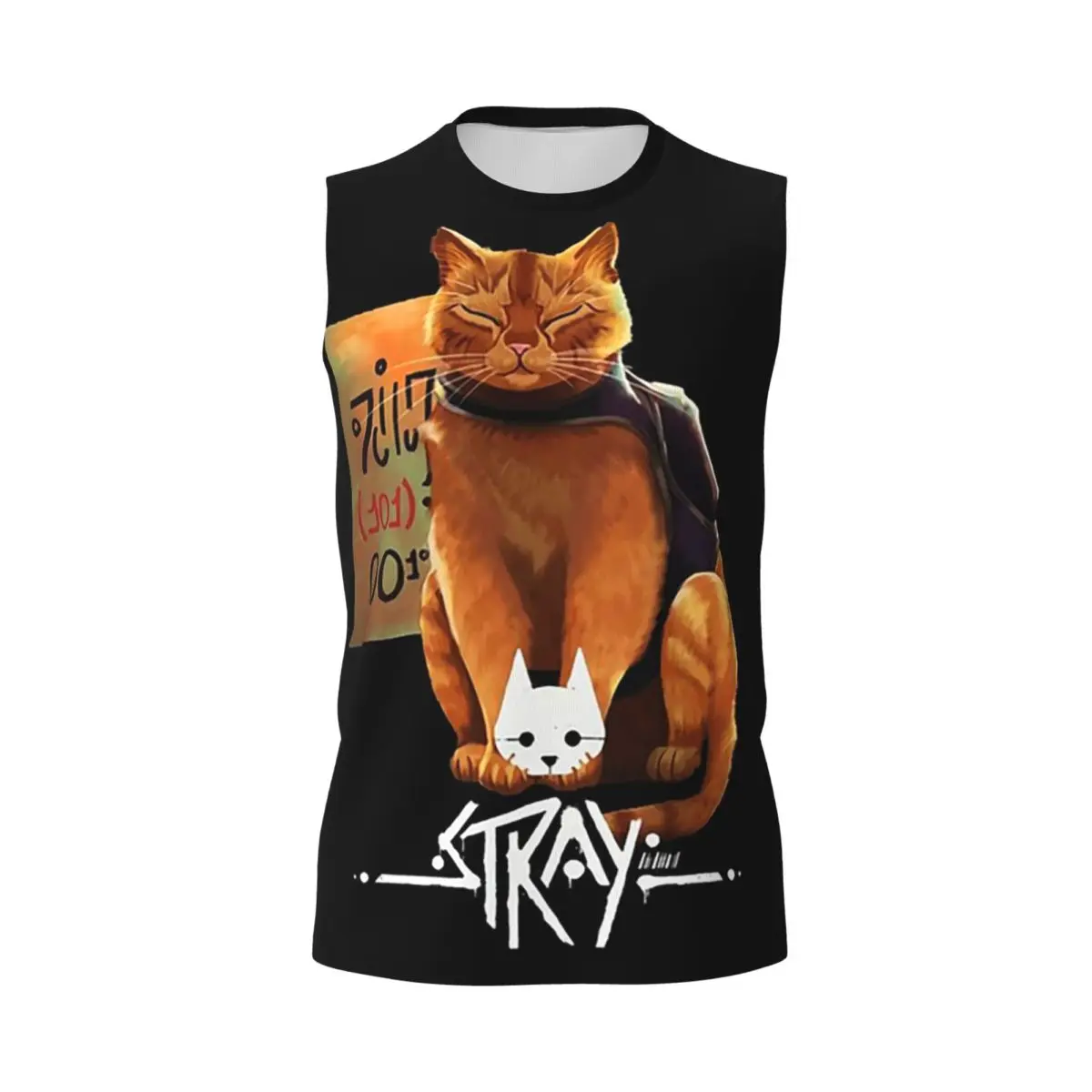 Stray Cat Game 0 Men Printed Sleeveless T-shirt Casual Hip Hop Street Style Beach Holiday Tank Tops