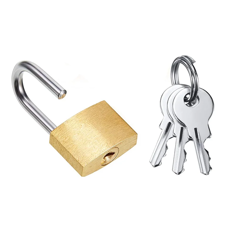 12 Pack Mini Padlock Small Padlock Solid Brass Locks with 3 Key for Luggage Lock,Backpack,Gym Locker Lock,Suitcase Lock image 6