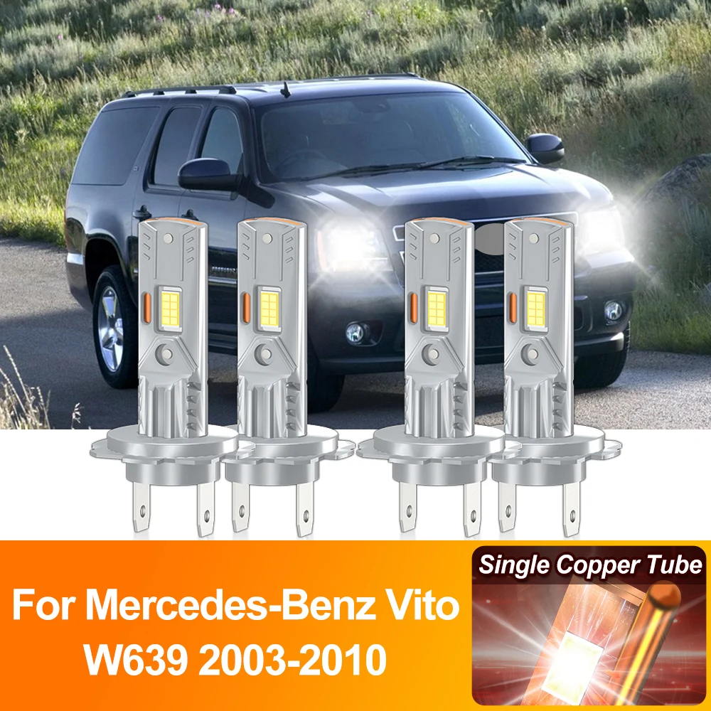 

LED Headlight Bulbs Wireless 40000LM CSP Chips Car Headlamps 6000K 12V For Mercedes-Benz Vito W639 2003-2006 2007 2008 2009 2010
