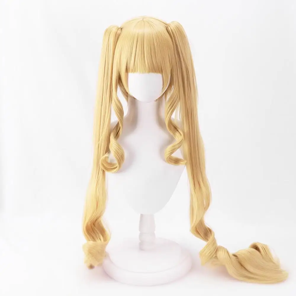 ألياف مقاومة للحرارة باري الباروكات شعر مستعار تأثيري لروزن مايدن شينكو رينر روبين العسل الملونة الرومانية حليقة ذيل مزدوج شعر مستعار تأثيري