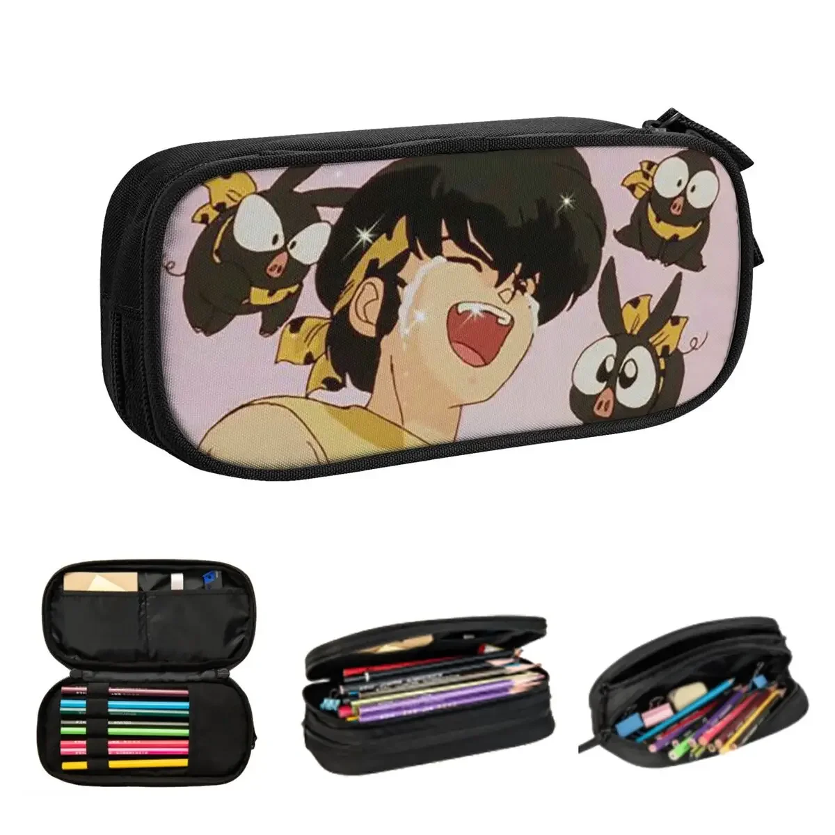 

Ranma 1/2 Saotome Pig Girls P Chan Пеналы для студентов Подарки Коробка для ручек Сумка для карандашей Большая вместительная сумка для карандашей Держатель для ручек