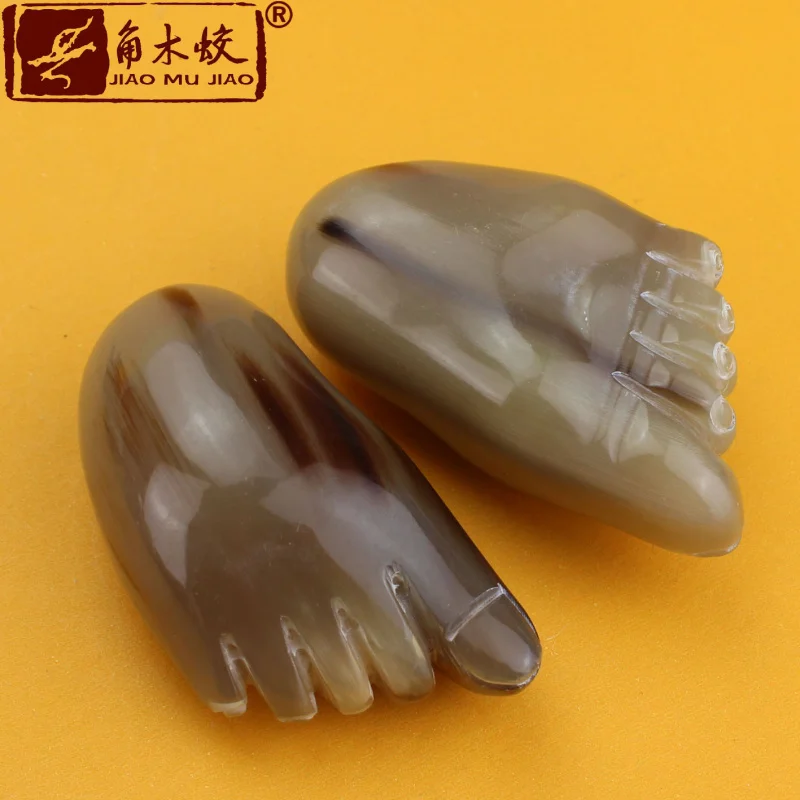 

Carved Buddha's Foot from Yak Horn: Contentment Brings Happiness