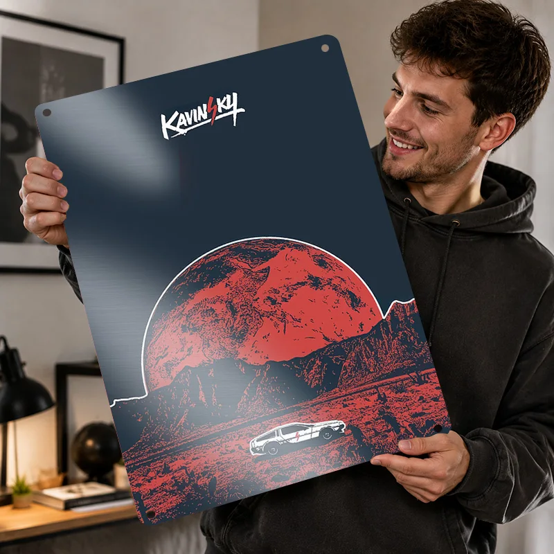 Kavinsky Printed Posters Customized Metal Sign Rhythmic Pop Culture Design Wall Art For Living Room Music Corner And Loyal Fans