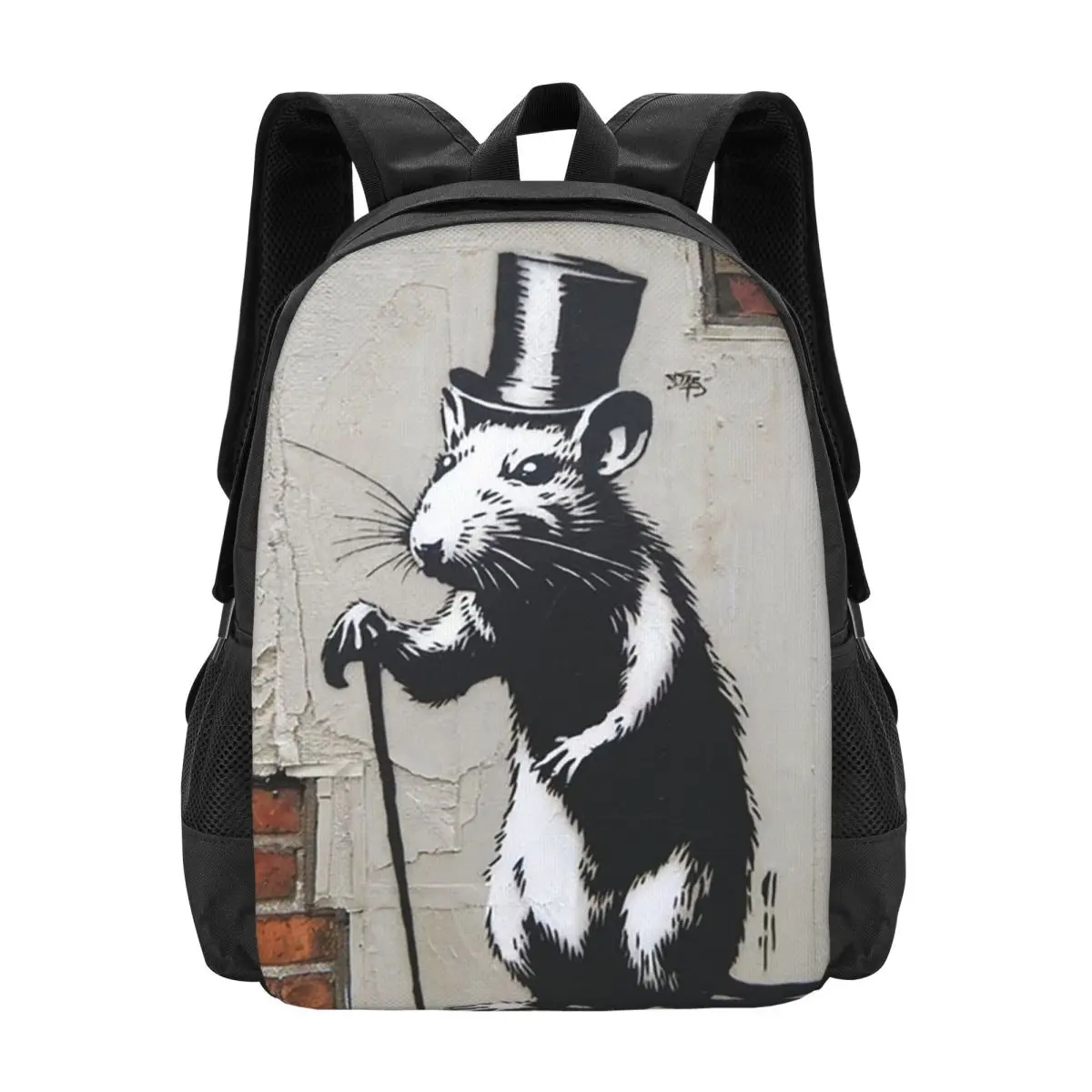

Рюкзак Banksy Rat Street Art, хит продаж, вместительный рюкзак для детей, школьная сумка, сумки через плечо для мужчин и женщин