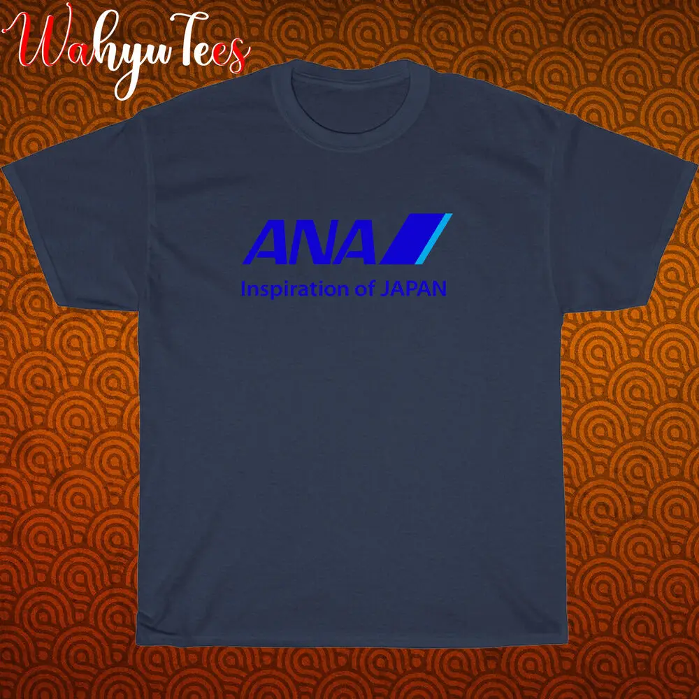 New Shirt ANA - All NIppon Airways Logo Black/Navy/Grey/White T-Shirt Size S-5XL