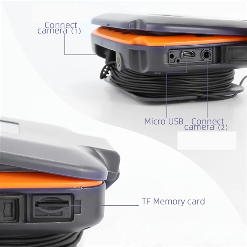 

Подводная видеокамера для зимней рыбалки 1000TVL эхолот 4,3 "ЖК-дисплей 8 шт. светодиодный ночной вид функция отключения EU Plug-AT2