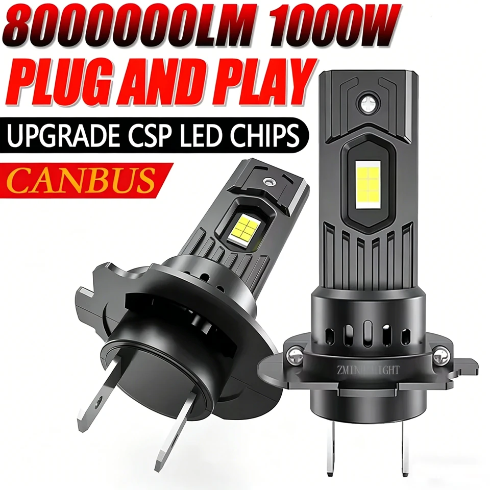 

H7 LED Car Headlight Bulb High Power 8000000LM CANBUS Fog Lights for Automobile Mini Wireless 1:1 Fit LED Headlamp +800% Bright