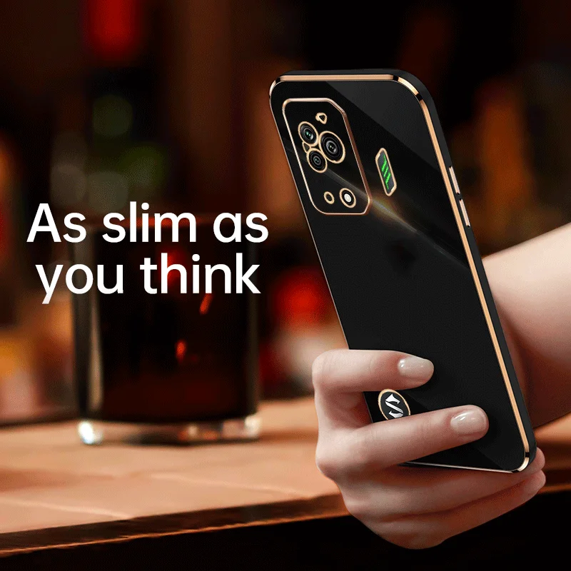 Luxury Square Plating Phone Case On For Xiaomi Black Shark 5 5 Pro Shark5 Pro 5G ShockProof Soft TPU Silicone Back Cover Fundas