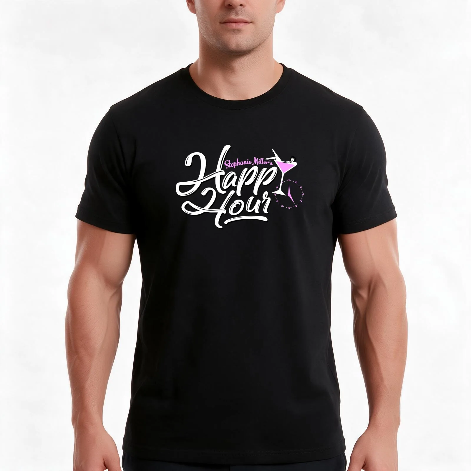 Stephanie Miller's Happy Hour Podcast T-Shirt, Summer Casual Cotton Tee, Oversized Streetwear Tops, Vintage Graphic Print