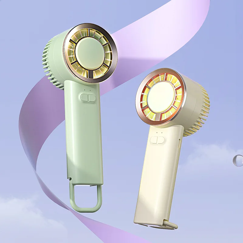 New Mini USB Handheld Fan, Portable Folding Small Fan for Office Student, Cartoon Electric Fan Gift