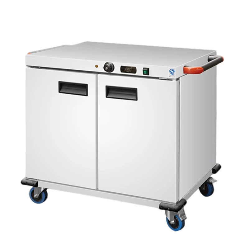 Commercial hotel electric hot air food insulation cabinet double door stainless steel body kitchen 8L insulation equipment